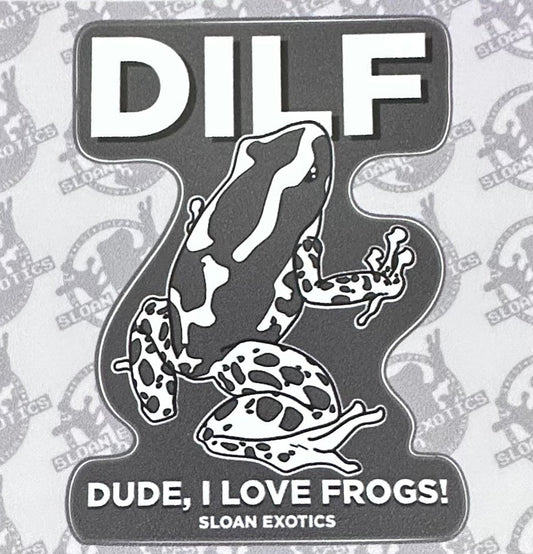 DILF - Dude I love Frogs Sticker